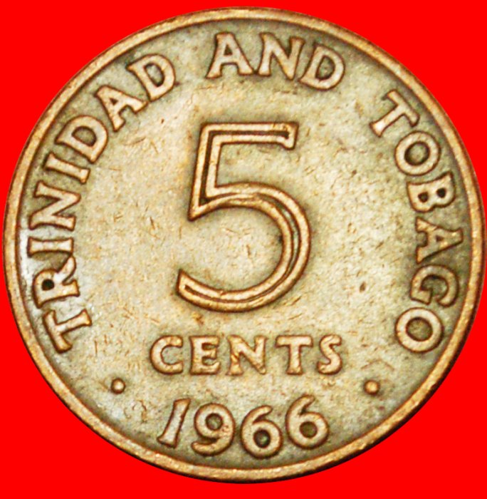  # GROSSBRITANNIEN (1966-1972): TRINIDAD UND TOBAGO ★ 5 CENTS 1966! OHNE VORBEHALT!   