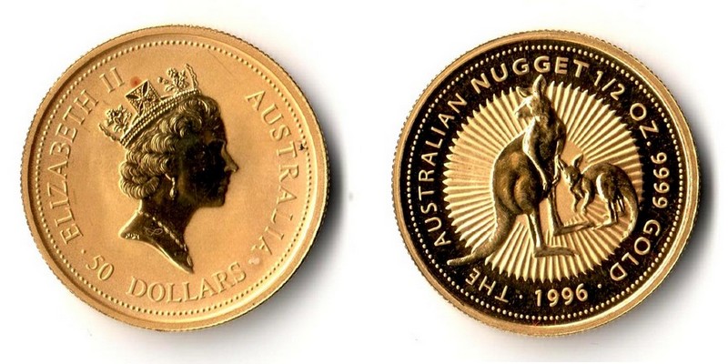 Australien  50 Dollar  1996 MM-Frankfurt Feingold: 15,55g   