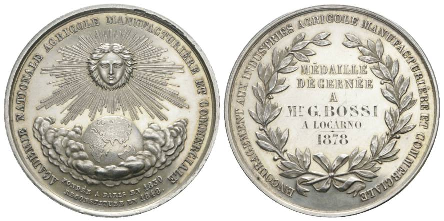  Silbermedaille 1878; 65,33 g, Ø 51 mm   