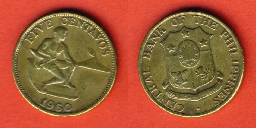  Philippinen 5 Centavos 1960   