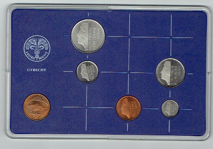 Kursmünzensatz Niederlande 1986 in F.D.C. (k587)