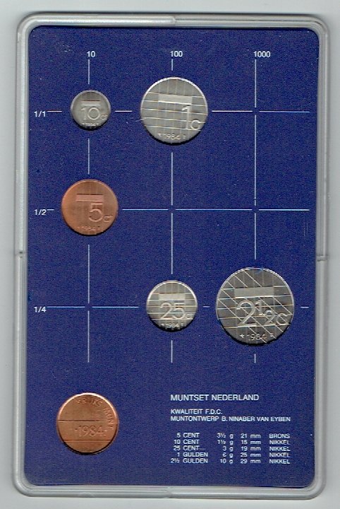  Kursmünzensatz Niederlande 1984 in F.D.C. (k597)   