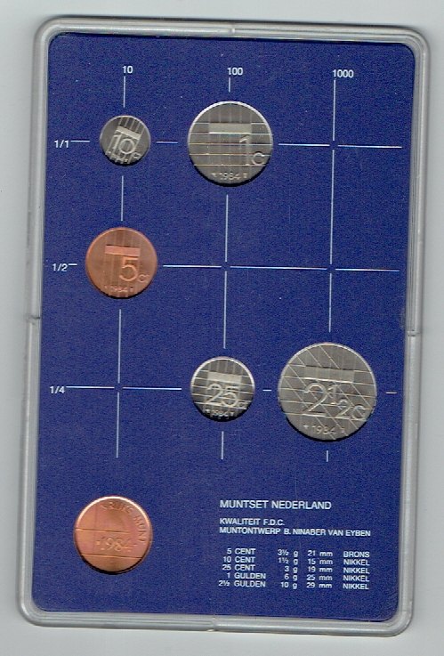  Kursmünzensatz Niederlande 1984 in F.D.C. (k599)   
