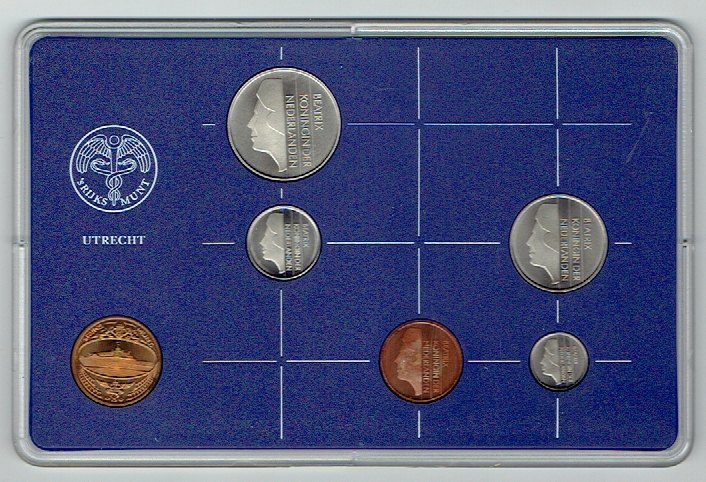 Kursmünzensatz Niederlande 1986 in F.D.C. (k603)
