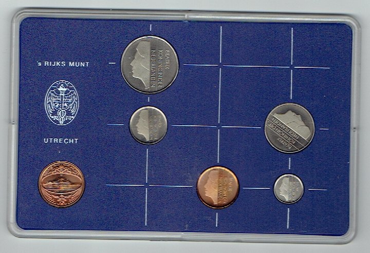 Kursmünzensatz Niederlande 1982 in F.D.C. (k623)