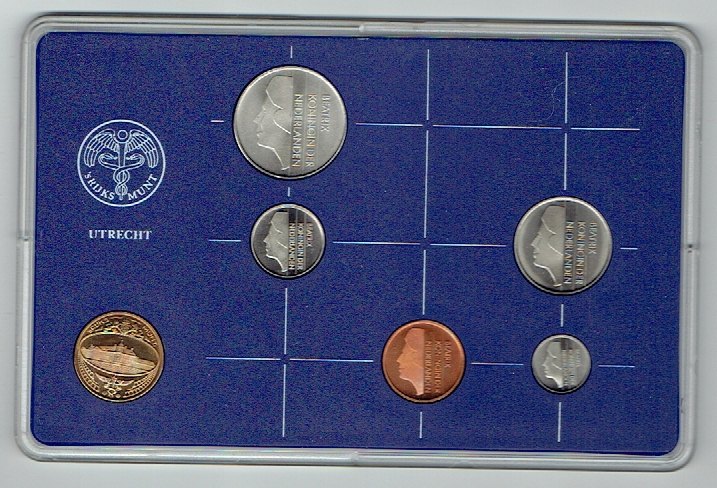 Kursmünzensatz Niederlande 1986 in F.D.C. (k626)