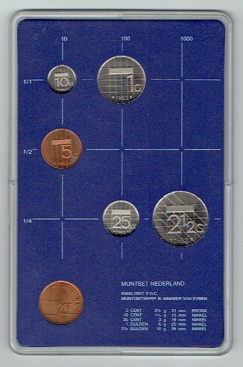  Kursmünzensatz Niederlande 1983 in F.D.C. (k627)   