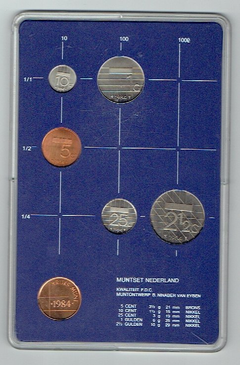  Kursmünzensatz Niederlande 1984 in F.D.C. (k633)   