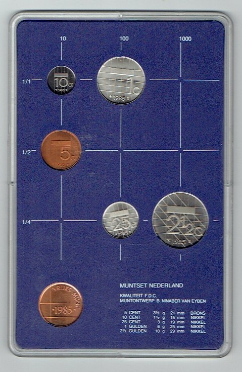  Kursmünzensatz Niederlande 1985 in F.D.C. (k636)   