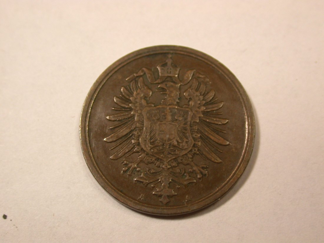  C08 KR  2 Pfennig 1874 A ss/ss+  Orginalbilder   