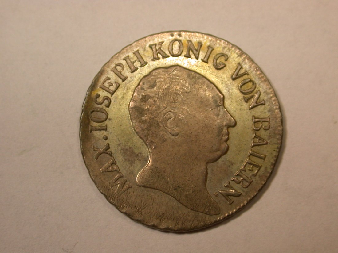 C08 Bayern 6 Kreuzer 1825 in vz-st/f.st seltene Erhaltung !! Orginalbilder