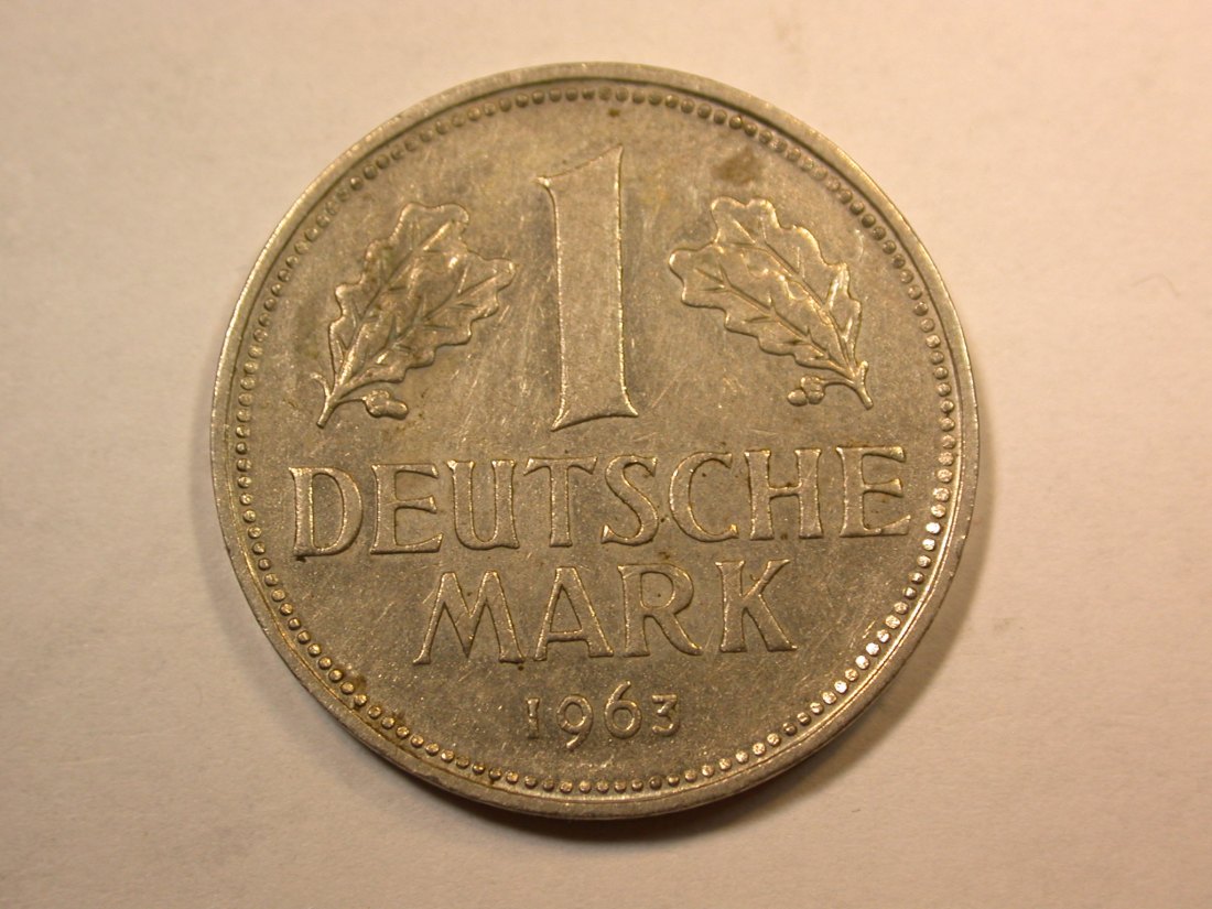C08 BRD 1 Mark 1963 D in f.vz/vz fleckig Orginalbilder