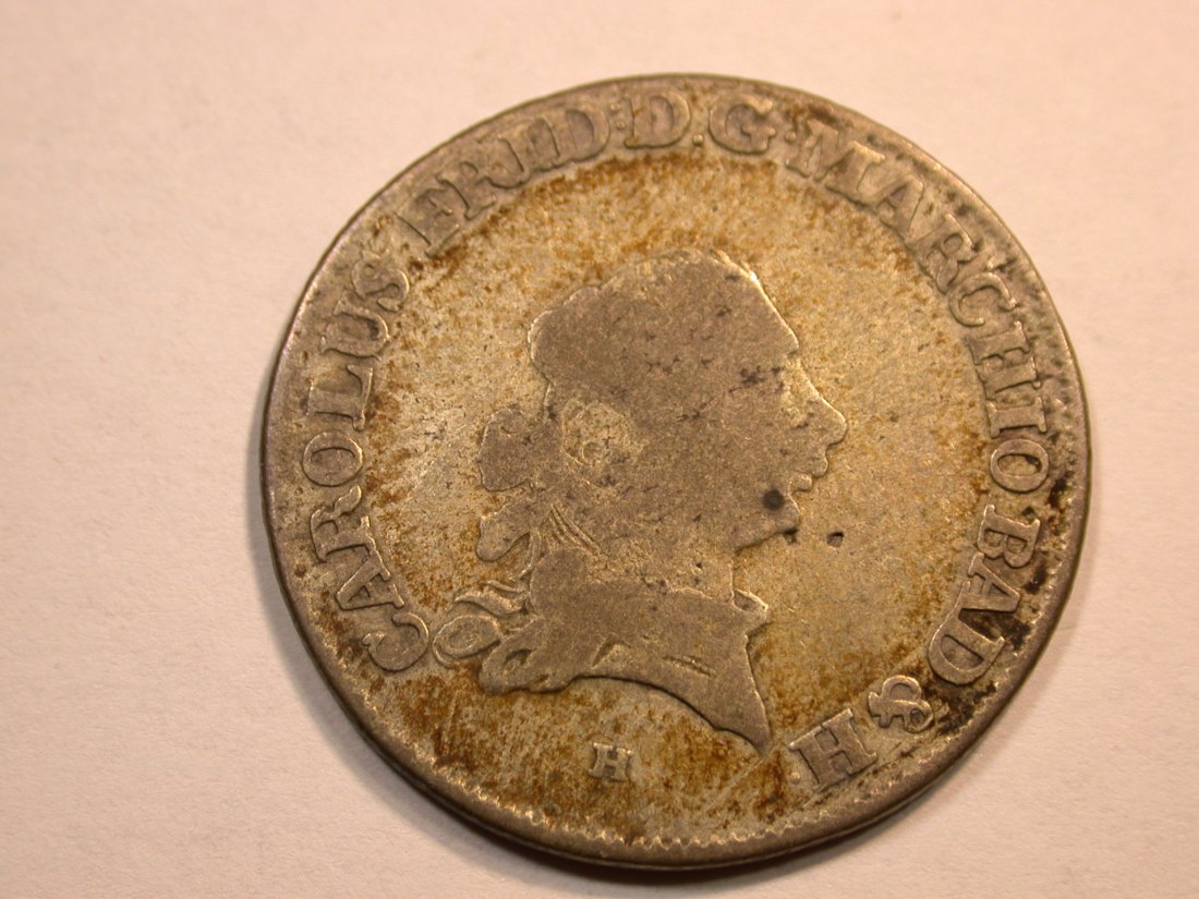 C09 Baden Durlach 20 Kreuzer 1773 in schön Orginalbilder