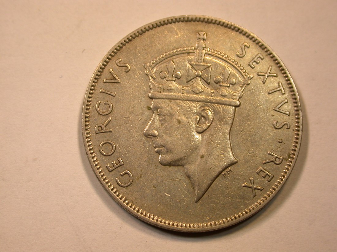  C09 British East Africa  1 Shilling 1952 in ss-vz/vz  Orginalbilder   