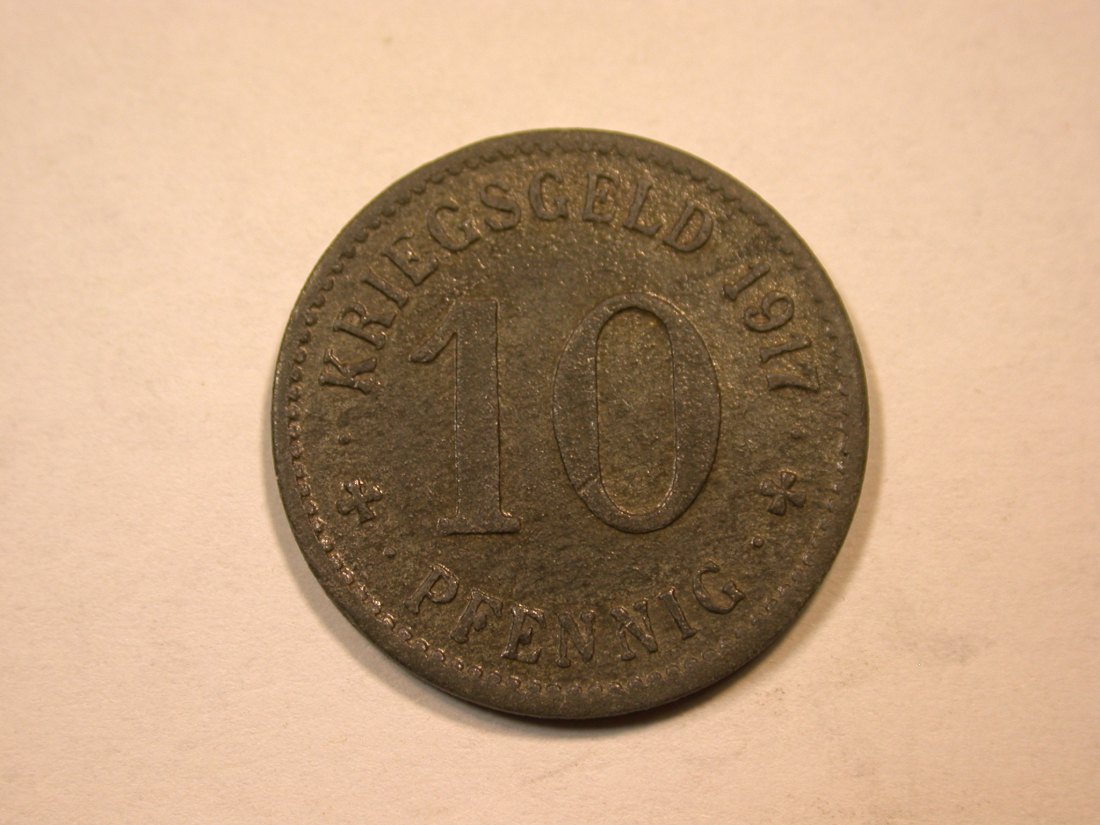  C09 Notgeld Lethmathe Kr. Iserlohn 10 Pfennig 1917 sehr selten in f.st/ST !!!  Orginalbilder   