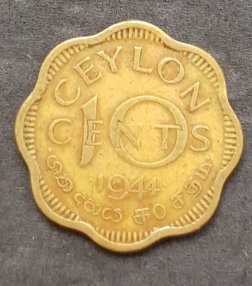  Ceylon 10 Cents 1944  #354   