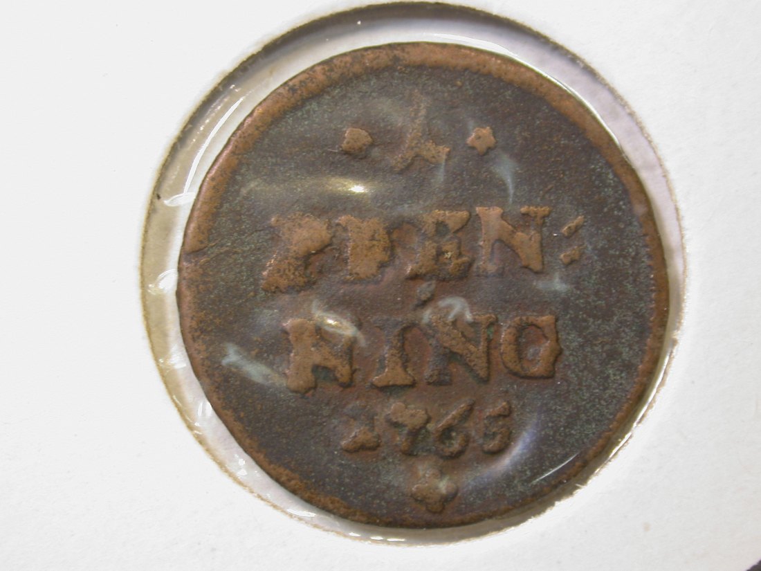 C10 Bayern 1 Pfennig 1765 in ss+ Orginalbilder