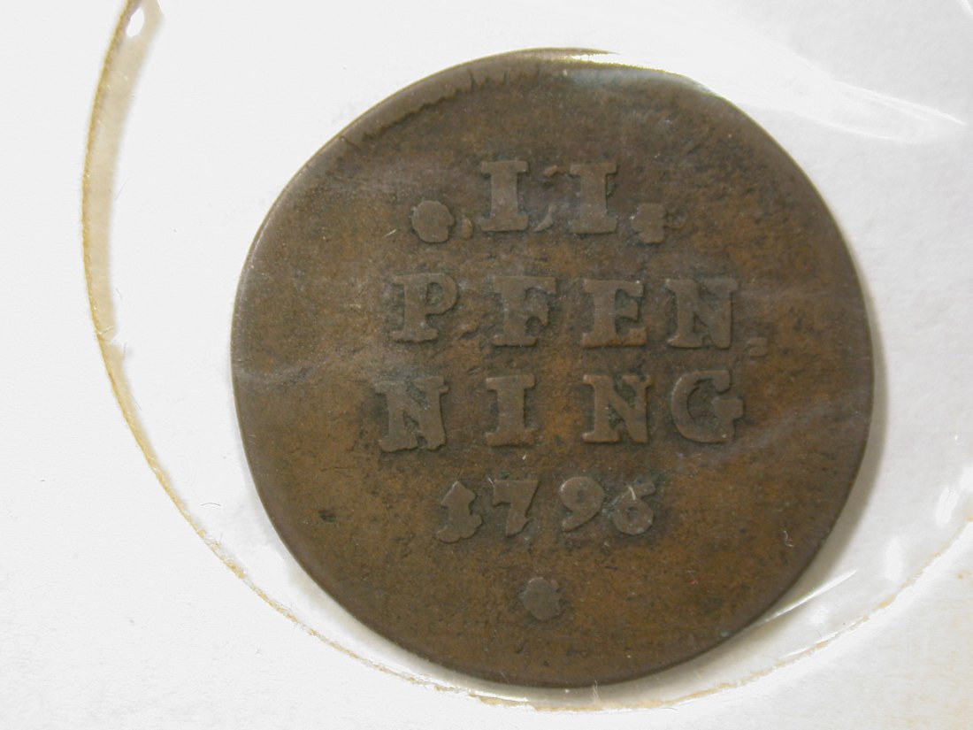 C10 Bayern 2 Pfennig 1796 in ss Orginalbilder