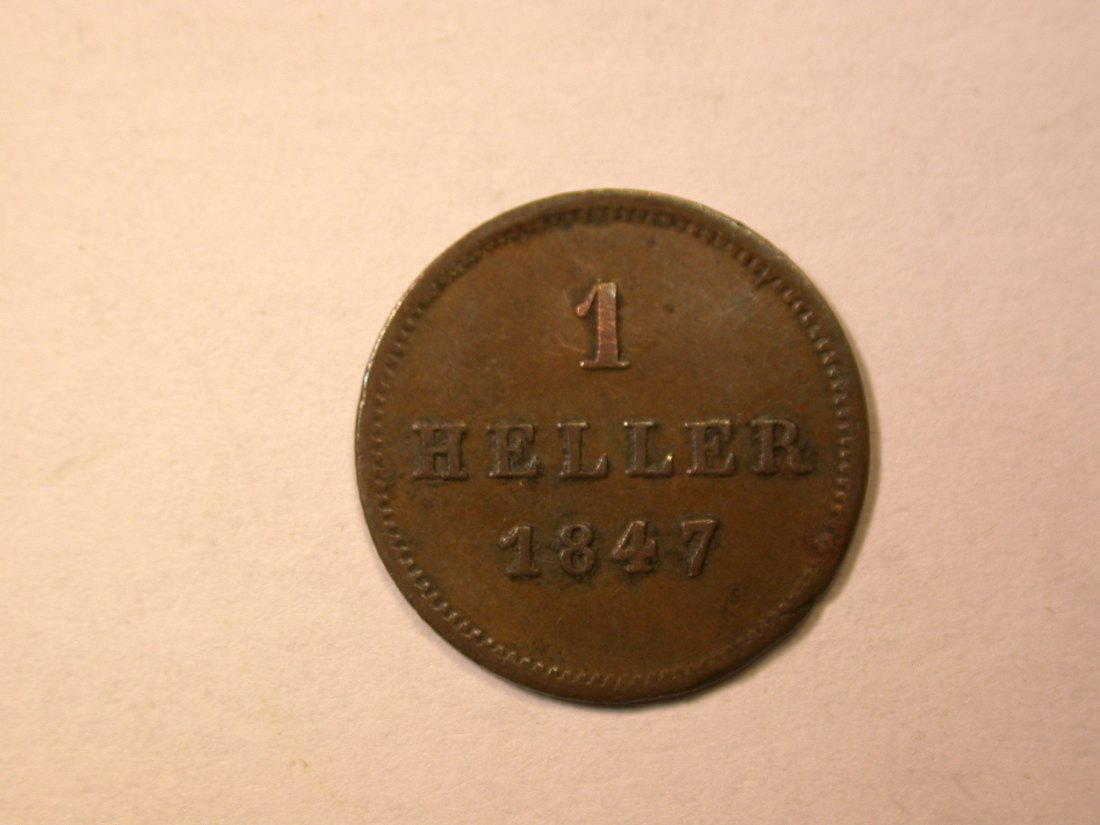C10 Bayern 1 Heller 1847 in ss-vz Orginalbilder