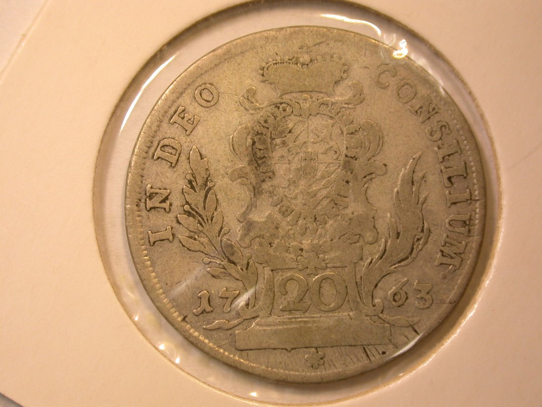 C10 Bayern 20 Kreuzer 1763 in f.ss Orginalbilder