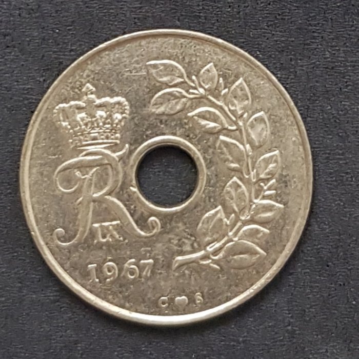  Dänemark 25 Ore 1967 #543   