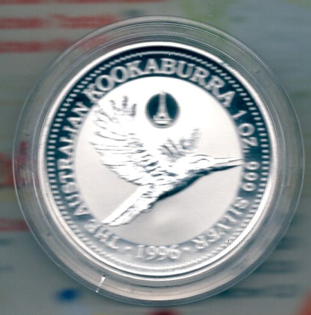 Australia One Dollar 1996 Silber Kookaburra Privy France +++K004+++