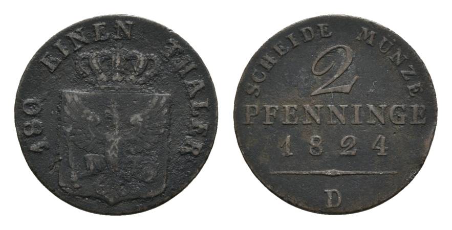  Altdeutschland Kleinmünze 1824   