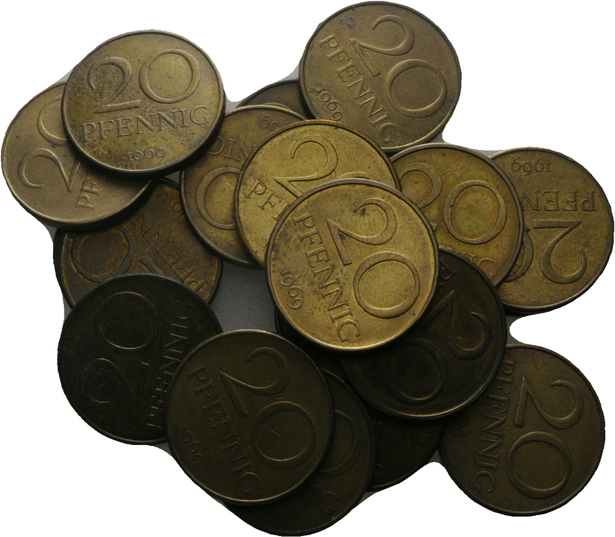  DDR, 19 x 20 Pfennig   