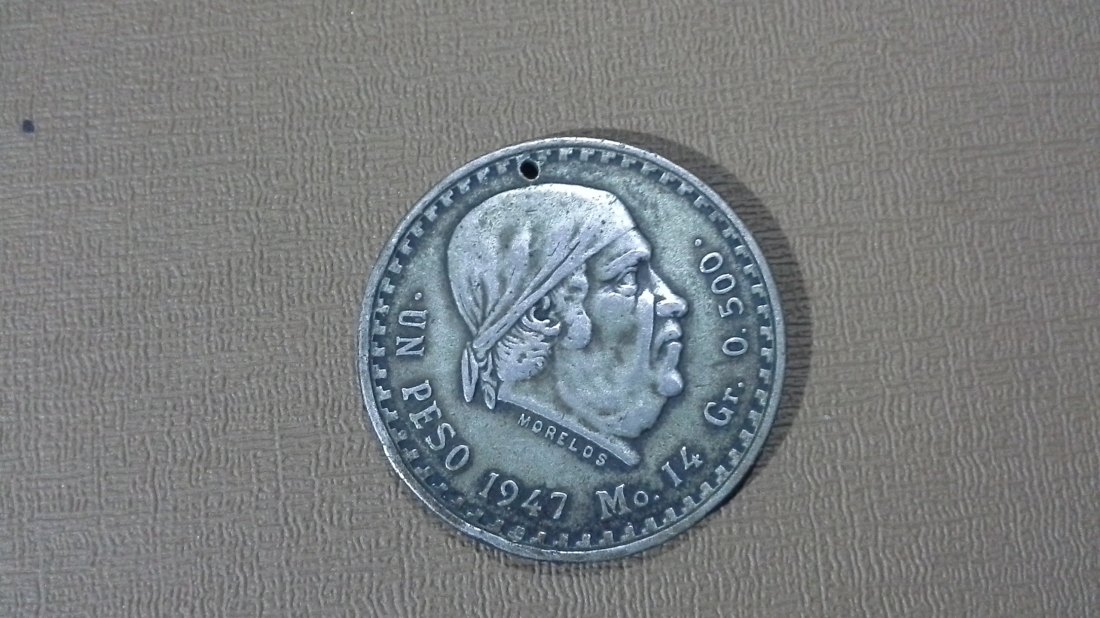  1 Peso Mexiko 1947 (k654)   