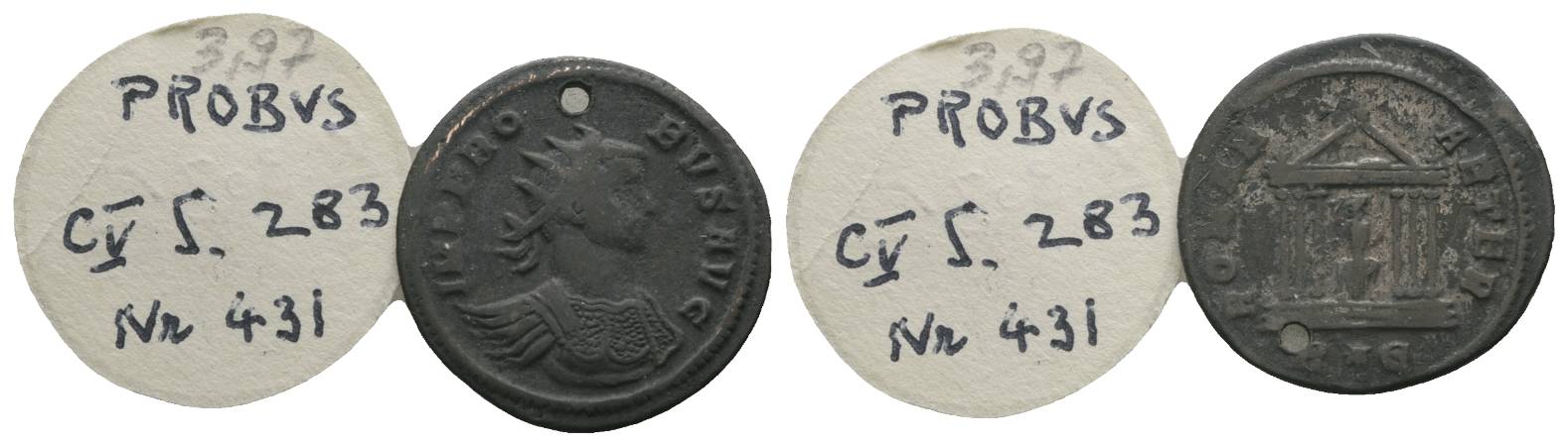  Antike, Römisches Kaiserreich, Antoninian (gelocht); 3,97 g, Ø 23 mm   