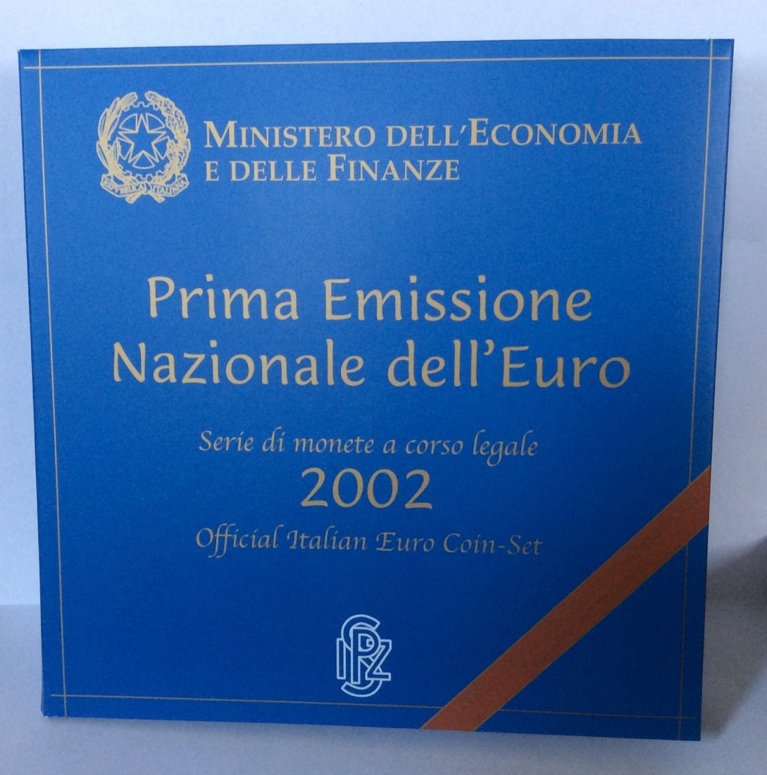  Italien Original Euro-KMS 2002 im Originalfolder   