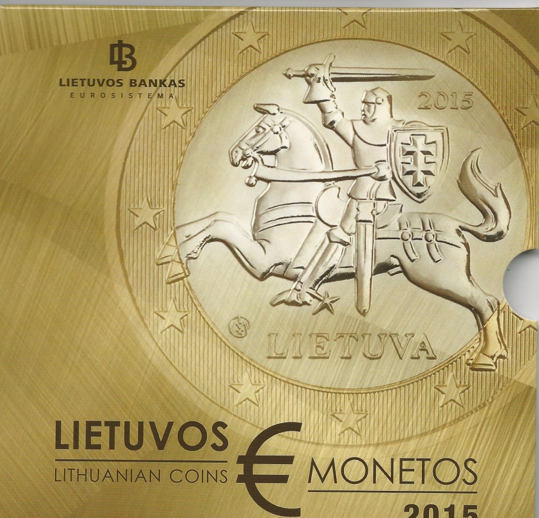  Litauen Original Euro-KMS 2015 im Originalfolder * Erster Euro KMS   