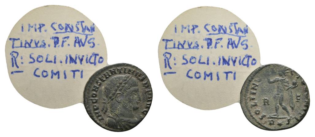  Antike, Römisches Kaiserreich, Kleinbronze; 3,15 g, Ø 19 mm   
