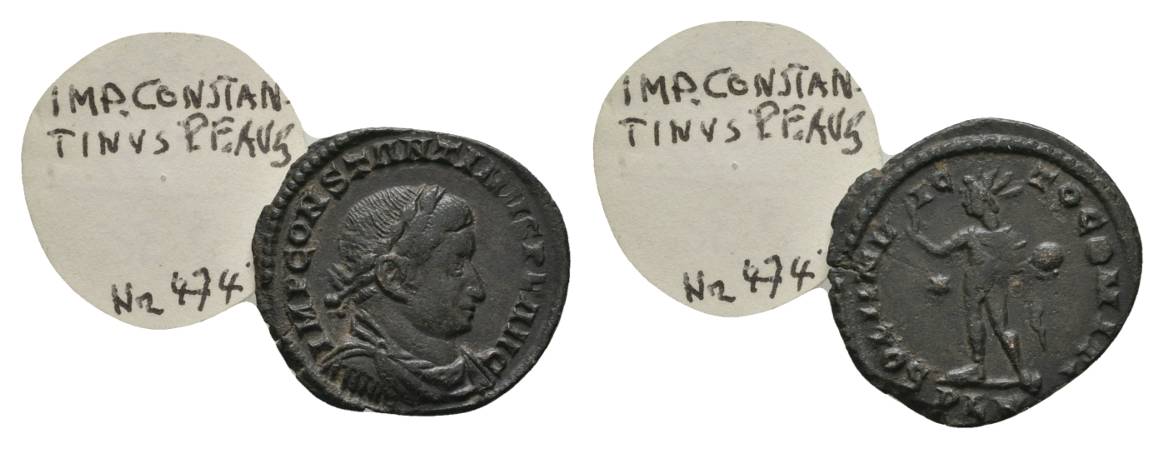  Antike, Römisches Kaiserreich, Kleinbronze; 2,55 g, Ø 19 mm   