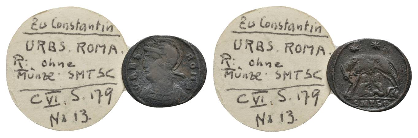  Antike, Römisches Kaiserreich, Kleinbronze; 1,79 g, Ø 17 mm   