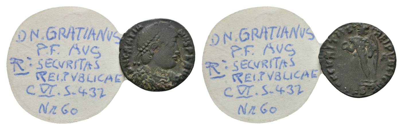  Antike, Römisches Kaiserreich, Kleinbronze; 2,07 g, Ø 17 mm   