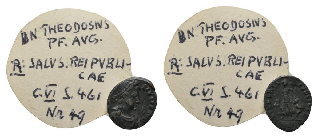  Antike, Römisches Kaiserreich, Kleinbronze; 1,32 g, Ø 11 mm   