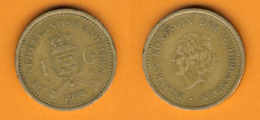  Niederländische Antillen 1 Gulden 1990   