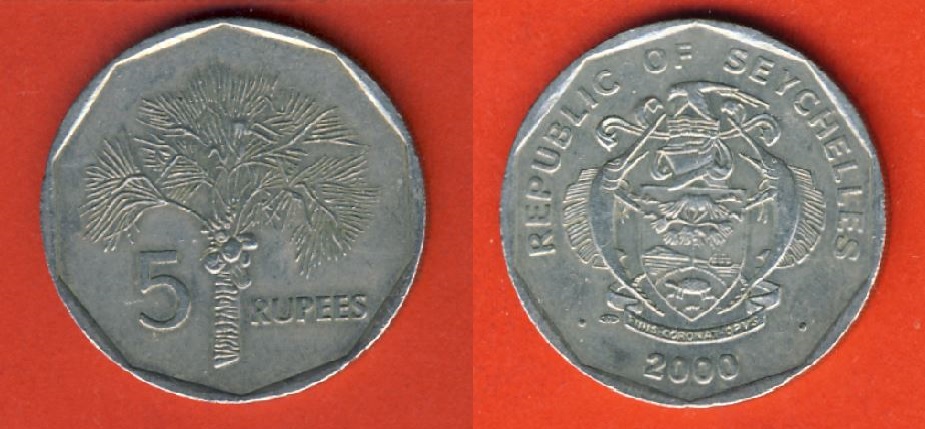  Seychellen 5 Rupee 2000   