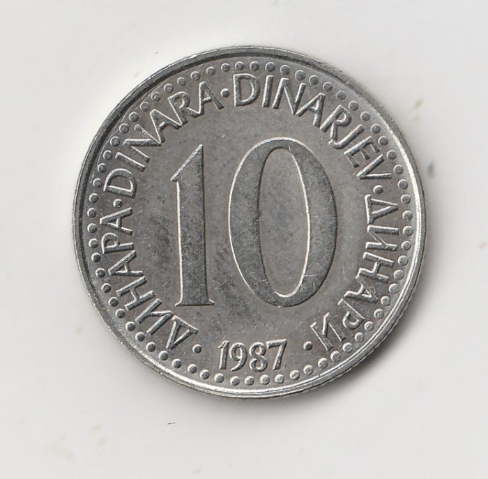  10 Dinara  Jugoslawien 1987 (I756)   