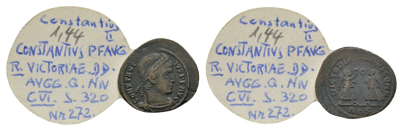 Antike, Römisches Kaiserreich, Kleinbronze; 1,44 g, Ø 17 mm   