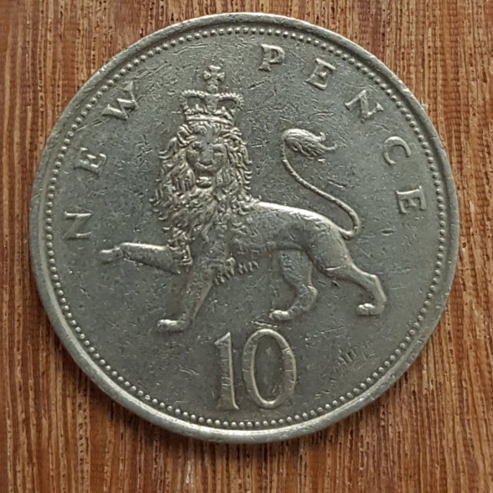  Großbritannien 10 Pence 1974 #565   