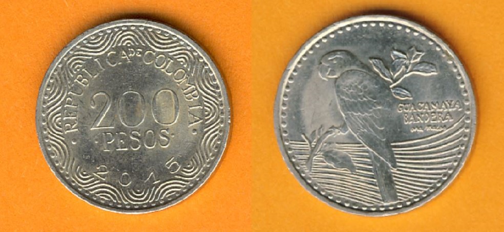  Kolumbien 200 Pesos 2015   