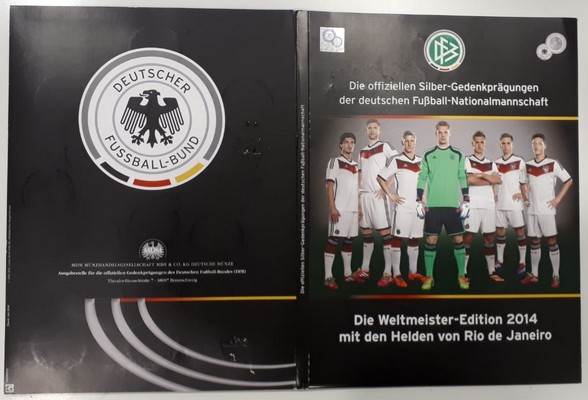  BRD   16x Gedenkprägung  German national soccer Team  FM-Frankfurt    Feinsilber: 36,23g   
