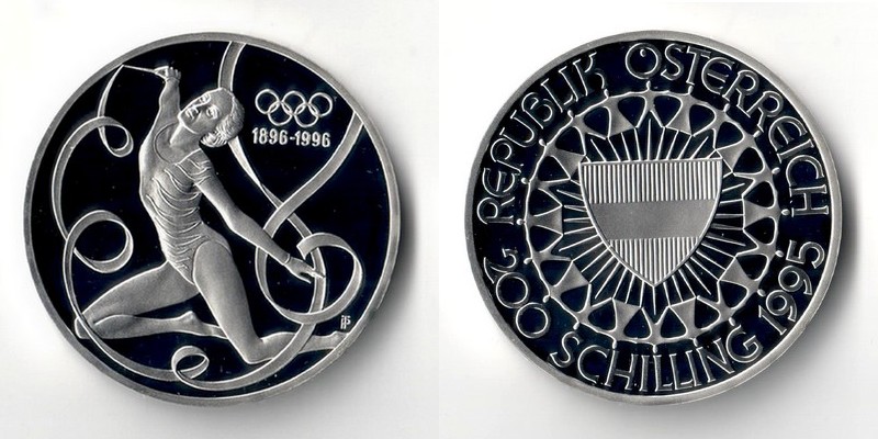  Österreich  200 Schilling 1995   Olympic Games 1996  FM-Frankfurt Feinsilber: 31,1g   