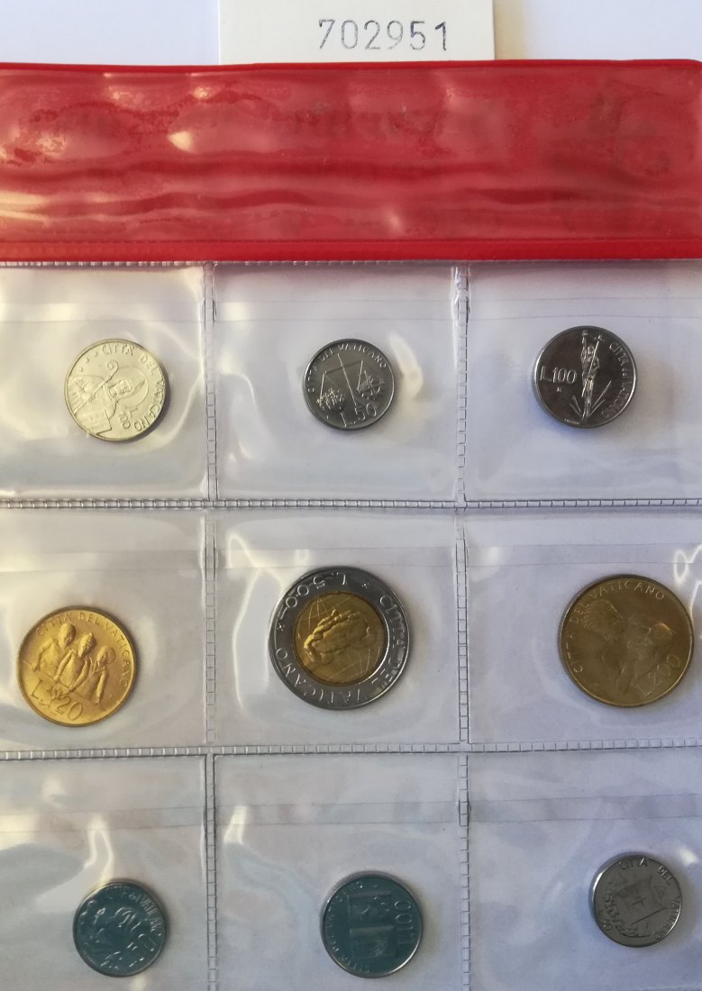  Souvenir Vaticano, 9 Münzen   
