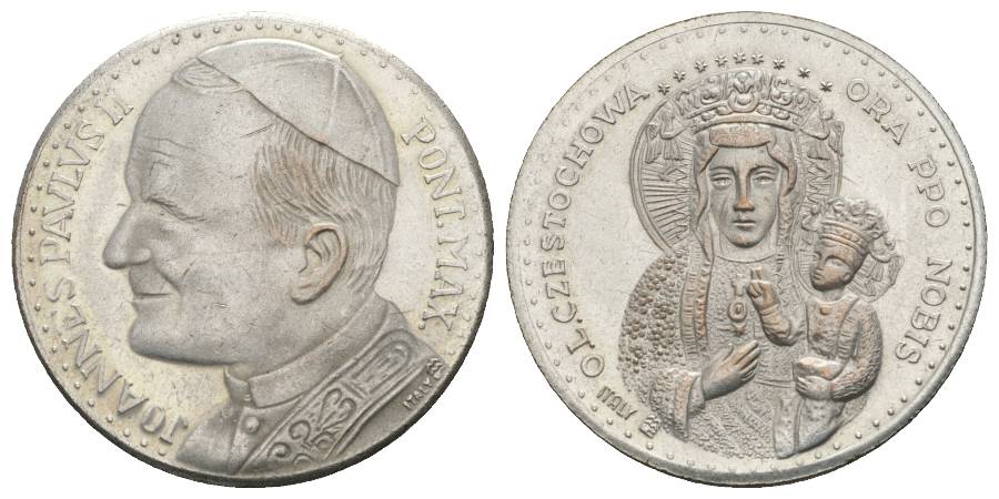  Medaille-Joannes-Paulus-II-Pont-Max; unedel, 16,33 g, Ø 35 mm   