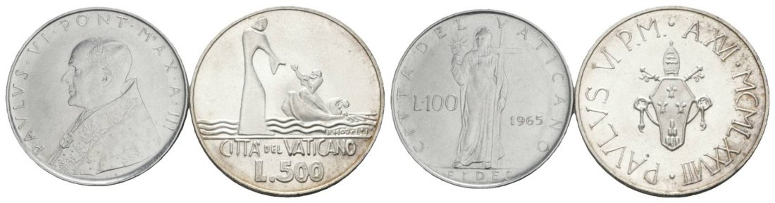  Vatikan, 2 Kleinmünzen   