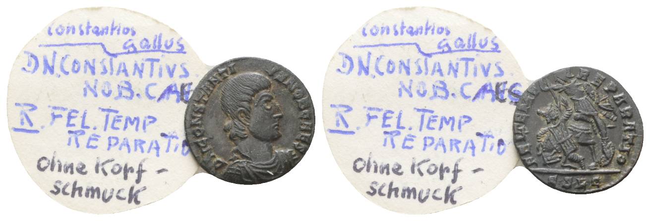  Antike, Römisches Kaiserreich, Kleinbronze; 2,08 g, Ø 17 mm   