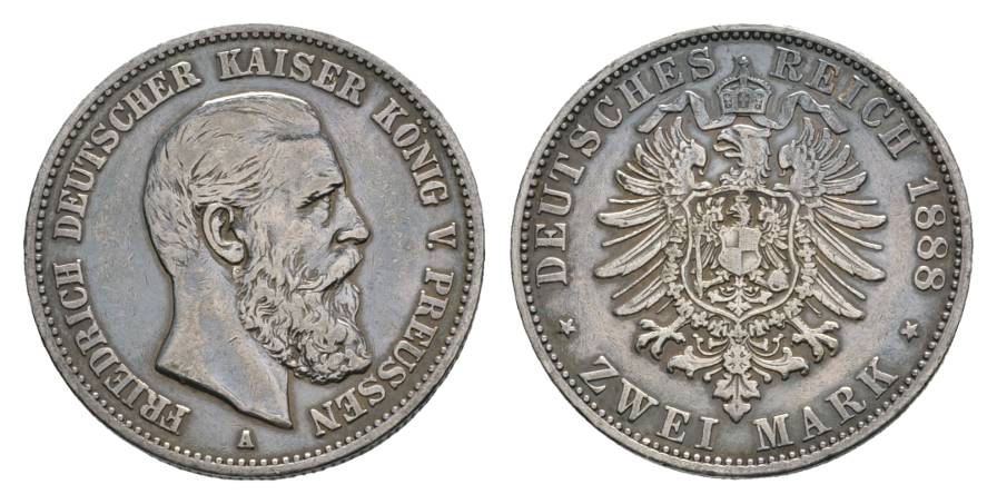  Preußen 2 Mark 1888   